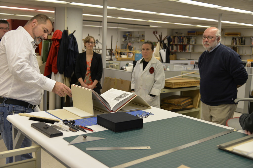 Chris explaining the collapsible cradle and how it works.