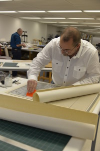 The cradle-making master himself in action!  While everyone in the workshop made standard sized cradles, Chris worked on an oversized cradle specifically for the Classics Library.