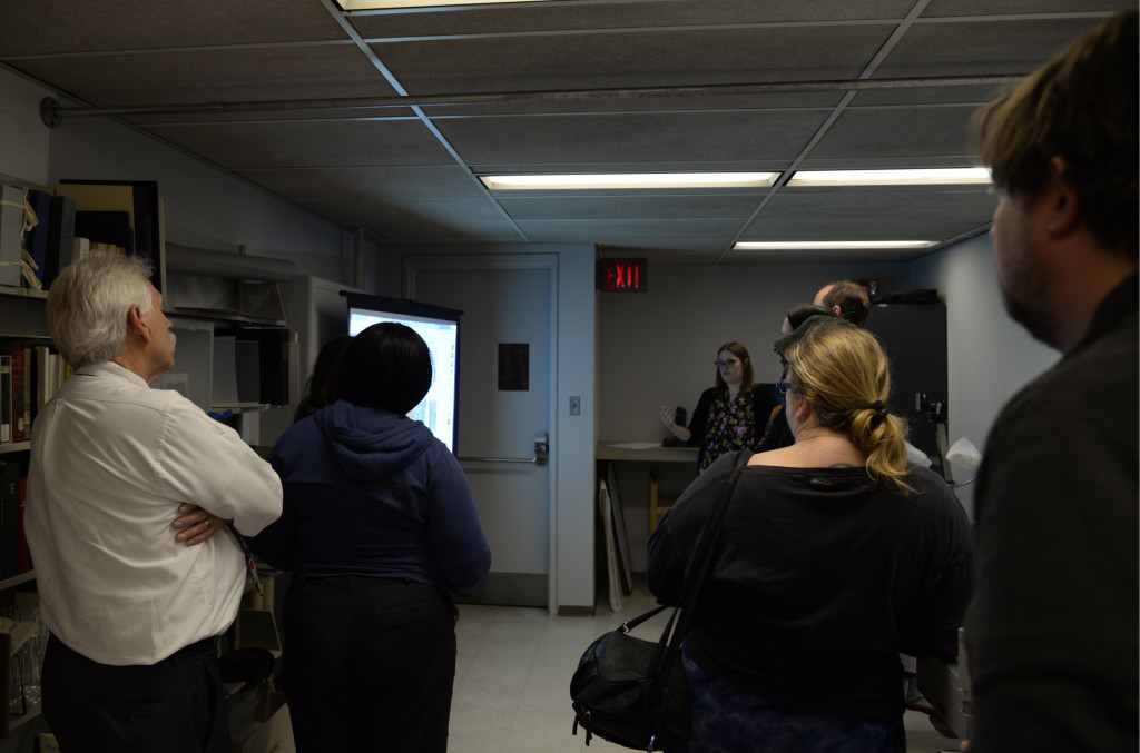 Jessica talking about the Preservation Lab's DRC and how/why we are sharing our treatment reports with researchers, patrons, and other conservation professionals.